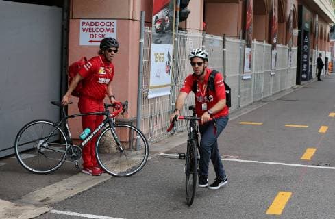 Sebastian Vettel, Antti Kontsas, Physiotherapeut, Scuderia Ferrari, formula 1 GP, Monaco 22.05.2019 Photo:mspb Jean Petin Sebastian Vettel, Antti Kontsas, Physiotherapeut, formula 1 GP, Monaco