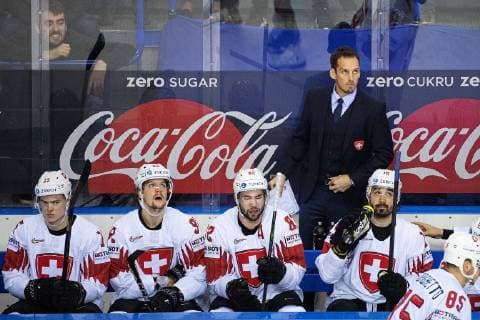 190523 Head coach Patrick Fischer of Switzerland during the 2019 IIHF Ice hockey, Eishockey World Championship, WM, Weltmeisterschaft quarterfinal game between Canada and Switzerland on May 23, 2019 in Kosice. Photo: Joel Marklund BILDBYRAN kod JM 87956 Copyright: JOELxMARKLUND BB190523JM026