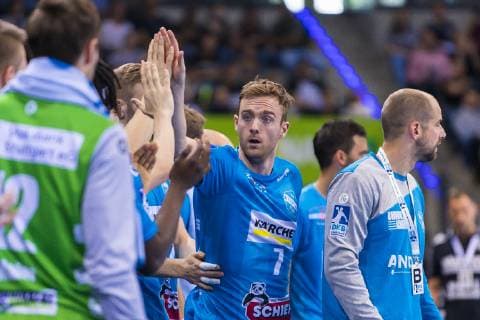 Stuttgart, Deutschland 23. Mai 2019: HBL - 18 19 - TVB 1898 Stuttgart vs. SG Flensburg-Handewitt Bobby Schagen (Stuttgart) Stuttgart Porsche Arena Baden-Württemberg Deutschland