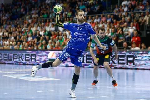 23.05.2019, xtgx, Handball DKB Bundesliga, SC Magdeburg - VfL Gummersbach emspor, v.l. Marvin Sommer (Gummersbach) wirft Tor, Torschütze, erzielt Tor, Treffer, scores the goal GETEC Arena