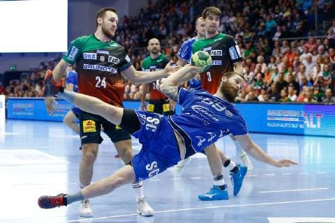 23.05.2019, xtgx, Handball DKB Bundesliga, SC Magdeburg - VfL Gummersbach emspor, v.l. Moritz Preuss (Gummersbach) wirft Tor, Torschütze, erzielt Tor, Treffer, scores the goal GETEC Arena