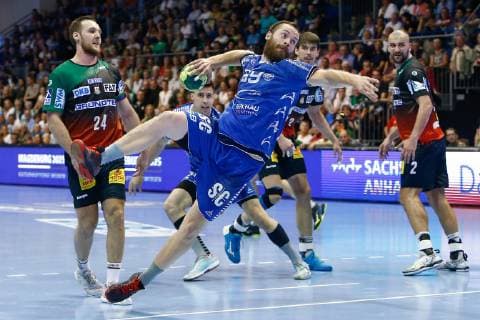 23.05.2019, xtgx, Handball DKB Bundesliga, SC Magdeburg - VfL Gummersbach emspor, v.l. Moritz Preuss (Gummersbach) wirft Tor, Torschütze, erzielt Tor, Treffer, scores the goal GETEC Arena