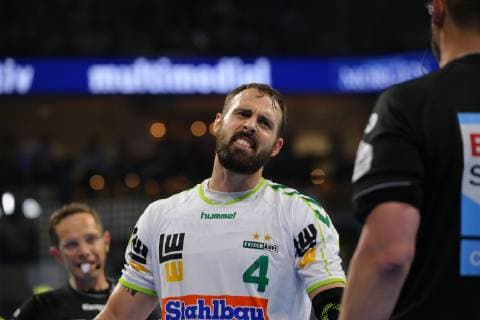 Tim Kneule (Goeppingen) beim Spiel Rhein Neckar Loewen vs. Frisch Auf Goeppingen in der 1. Handball Bundesliga am 23.05.2019, Rhein Neckar Loewen vs. Frisch auf Goeppingen, Handball, 1. Handball Bundesliga, 23.05.2019 Mannheim Copyright: xEIBNER MichaelxBermelx EP_eer