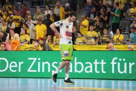 Ivan Sliskovic (Goeppingen) nach der Niederlage beim Spiel Rhein Neckar Loewen vs. Frisch Auf Goeppingen in der 1. Handball Bundesliga am 23.05.2019, Rhein Neckar Loewen vs. Frisch auf Goeppingen, Handball, 1. Handball Bundesliga, 23.05.2019 Mannheim Copyright: xEIBNER MichaelxBermelx EP_eer