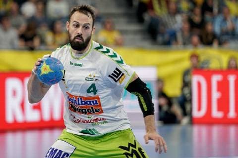 Tim Kneule (Göppingen, 4), am Ball, Einzelbild, Aktion, Action, 23.05.2019, Mannheim, Handball, DKB Bundesliga, Rhein-Neckar Löwen - FRISCH AUF! Göppingen