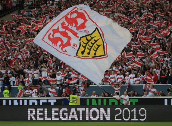 Sport Themen der Woche KW21 Sport Bilder des Tages 23.05.2019, Relegationspiel, 1. Bundesliga, VfB Stuttgart vs Union Berlin, Mercedes Benz Arena Stuttgart, Fussball, im Bild: VfB in Relegationspiel DFL REGULATIONS PROHIBIT ANY USE OF PHOTOGRAPHS AS IMAGE SEQUENCES AND OR QUASI- VIDEO copyright: Philippe Ruiz *** 23 05 2019, relegation match, 1 Bundesliga, VfB Stuttgart vs Union Berlin, Mercedes Benz Arena Stuttgart, football, in picture VfB in relegation match DFL REGULATIONS PROHIBIT ANY USE OF PHOTOGRAPHS AS IMAGE SEQUENCES AND OR QUASI VIDEO copyright Philippe Ruiz