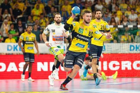 Rhein-Neckar-Loewen - Goeppingen Mannheim, Deutschland 23. Mai 2019 Handball Bundesliga; 31. Spieltag, in der SAP-Arena. Jannik Kohlbacher (Loewen), Aktion Einzelbild
