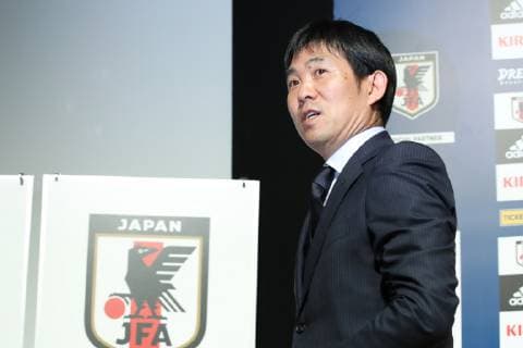Hajime Moriyasu (JPN), MAY 24, 2019 - Football Soccer : Japan head coach Hajime Moriyasu attends a press conference, PK, Pressekonferenz to announce the squad for the Copa America Brasil 2019 at JFA House in Tokyo, Japan. Noxthirdxpartyxsales  (104134336)