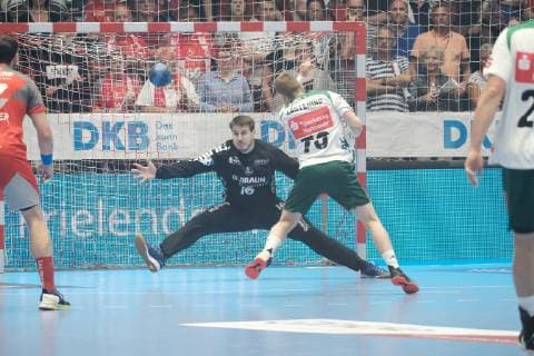 23.05.2019 xkhx Melsungen, Rothenbachhalle DKB Handball-Bundesliga Saison 2018 2019 MT Melsungen gegen TSV Hannover-Burgdorf Nebojsa Simic (16, MT Melsungen) gegen Joshua Thiele (TSV)