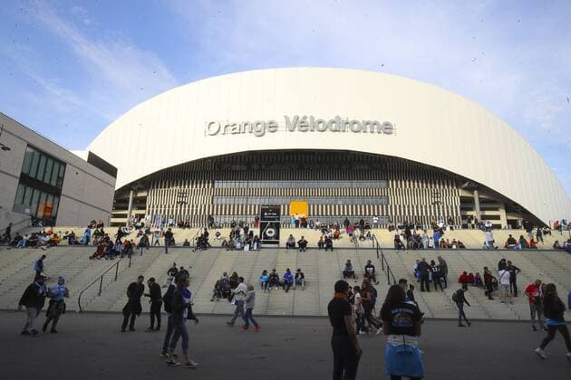 Fußball, Stadiongeschichte Olympique Marseille Illustration Stade Orange Velodrome exterieur FOOTBALL : Marseille vs Montpellier - Ligue 1 - 24 05 2019 GwendolineLeGoff Panoramic 