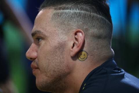 Fußball, Copa America, Nationalteam Brasilien Pressekonferenz Brazilian player Ederson participates in a press conference, PK, Pressekonferenz at the Granja Comary training center, in Teresopolis, Brazil, 24 May 2019. Brazilian National Soccer team is preparing the Copa America Brasil 2019, which will be held between June 14 and July 7. Press conference of the Brazilian soccer team !ACHTUNG: NUR REDAKTIONELLE NUTZUNG!  Copyright: xMARCELOxSAYÃOx AME5851 20190524-636943253348520659