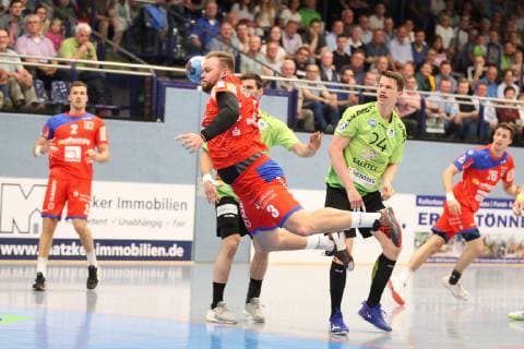 Marcel Niemeyer (HBW Balingen-Weilstetten 3) frei vorm Tor, TV Emsdetten vs HBW Balingen-Weilstetten, Handball, 2. Bundesliga, 24.05.2019, TV Emsdetten vs HBW Balingen-Weilstetten, Handball, 2. Bundesliga, 24.05.2019 Emsdetten Copyright: xEIBNER JanxStrohdiekx EP_JSK