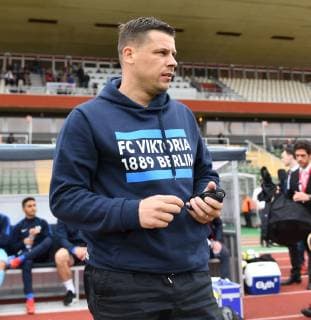 Fussball, Herren, Saison 2018 2019, Finale im Berliner AOK-Landespokal, Tennis Borussia - FC Viktoria 1889 Berlin, Co-Trainer Alexander Arsovic (FC Viktoria 89 Berlin), 25.05. 2019, Copyright: xMatthiasxKochx