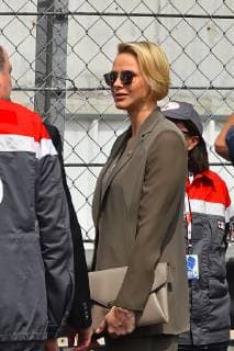 25.05.2019, xekx, Formel 1 FIA, 2019 Monaco Grand Prix - Qualifying emspor, v.l. Charlene von Monaco (DFL DFB REGULATIONS PROHIBIT ANY USE OF PHOTOGRAPHS as IMAGE SEQUENCES and or QUASI-VIDEO) Monte Carlo
