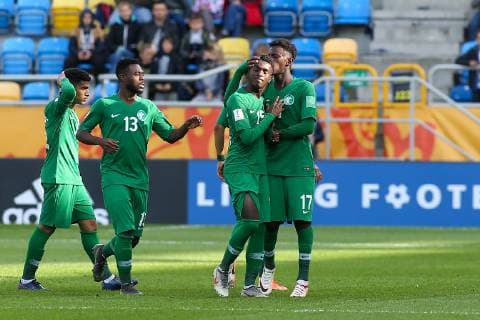 Fußball, U20 WM, Frankreich - Saudi-Arabien Gdynia, 25.05.2019 Pilka nozna Mecz MS U20. Francja - Arabia Saudyjska NZ FARAJ ALGHASHAYAN, red card, czerwona kartka, sent off, zejscie z boiska Fot. Tomasz Rulski 058sport.pl NEWSPIX.PL --- Newspix.pl FRANCE OUT!  20190525_029_RUL_6210