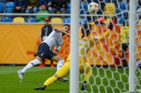 May 25, 2019 - Gdynia, Pomerania, Poland - Nabil Alioui from France seen in action during FIFA U-20 World Cup match between France and Saudi Arabia (GROUP E) in Gdynia. France Vs Saudi Arabia in Gdynia, Poland - 25 May 2019 - ZUMAs197 20190525_zaa_s197_108 Copyright: xMateuszxSlodkowskix