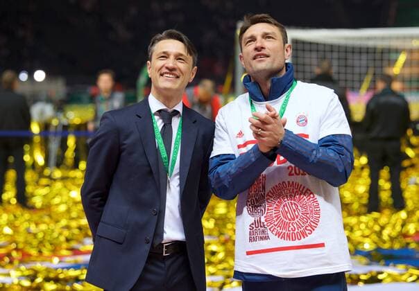 Fußball, DFB-Pokalfinale 2018 2019, RB Leipzig - FC Bayern München Fussball DFB Olympiastadion Berlin 25.05.2019 DFB POKALFINALE RB LEIPZIG geg FC BAYERN MÜNCHEN 0 : 3 Vlnr Geschwister Brüder Niko KOVAC Cheftrainer FCB Robert KOVAC CoTrainer FCB