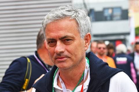 26.05.2019, xekx, Formel 1 FIA, 2019 Monaco Grand Prix - Rennen emspor, v.l. José Mourinho, ehemaliger Trainer von Inter Mailand, Real Madrid, Chelsea London und Manchester United, ManU zu Besuch bei der Formel 1 (DFL DFB REGULATIONS PROHIBIT ANY USE OF PHOTOGRAPHS as IMAGE SEQUENCES and or QUASI-VIDEO) Monte Carlo