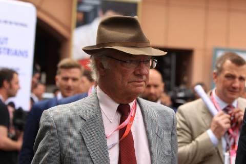 26th May 2019, Monte Carlo, Monaco; F1 Grand Prix of Monte Carlo, race day; Carl Gustaf Folke Hubertus, King of Sweden arrives on race day  ActionPlus12138041 Octane