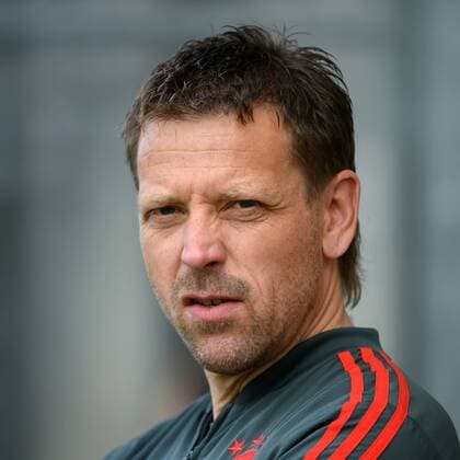 Trainer Holger Seitz (FC Bayern München) Einzelbild, Aktion, Action, Porträt, Portrait, 26.05.2019, München, Fussball, Relegation zur Dritten Liga, FC Bayern München II - VfL Wolfsburg II, DFB DFL REGULATIONS PROHIBIT ANY USE OF PHOTOGRAPHS AS IMAGE SEQUENCES AND OR QUASI-VIDEO.