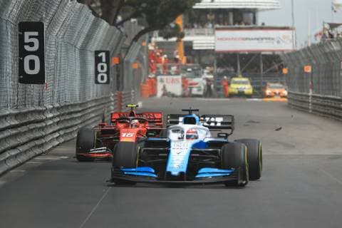 26th May 2019, Monte Carlo, Monaco; F1 Grand Prix of Monte Carlo, race day; Scuderia Ferrari, Charles Leclerc rear tire in shreds which will cause him to retire later in the race  ActionPlus12138145 Octane