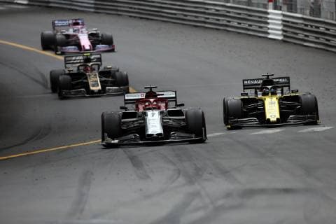 Photo4 LaPresse 26 05 2019 Monte Carlo, Monaco Grand Prix Formula One Monaco 2019 In the pic: Kimi Raikkonen (FIN) Alfa Romeo Racing C38 and Daniel Ricciardo (AUS) Renault Sport F1 Team RS19  Copyright: xPhoto4 LaPressex