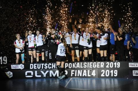 Pokalsieger ist der Thueringer HC DHB, Handbal, Frauen, DHB Pokal, Olymp Final 4, Finale, 26.05.2019, Foto:TBaur Eibner Thueringer HC vs. SG BBM Bietigheim Stuttgart Copyright: xEIBNER TobiasxBaurx EP_TBR