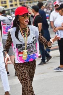 26.05.2019, xekx, Formel 1 FIA, 2019 Monaco Grand Prix - Rennen emspor, v.l. Winnie Harlow, Kanadisches Model (DFL DFB REGULATIONS PROHIBIT ANY USE OF PHOTOGRAPHS as IMAGE SEQUENCES and or QUASI-VIDEO) Monte Carlo
