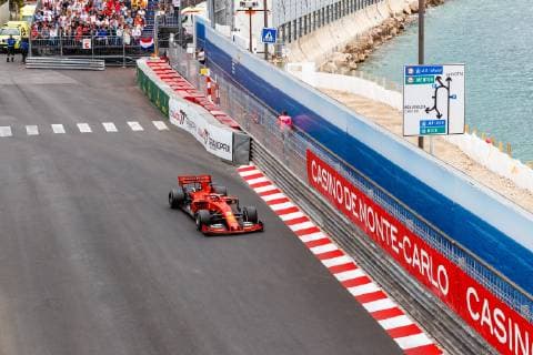 Sebastian Vettel (Scuderia Ferrari Mission Winnow) mit seinem Auto auf der Strecke, Grosser Preis von Monaco 2019, Motorsport, Formel 1, 26.05.2019, Grosser Preis von Monaco 2019, Motorsport, Formel 1, 26.05.2019 Copyright: xEIBNER AlexanderxNeisx EP_ANS
