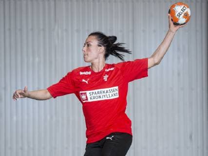 Simone Böhme ved landsholdets traening foer VM-kampe mod Schweiz i Hafnia Hallen, tirsdag den 28. maj 2019. , Copenhagen Denmark Copyright: Scanpix LiselottexSabroex cop103 spdk20190528-124506-L