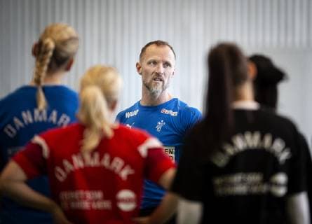 Landstraener Klavs Bruun Joergensen ved landsholdets traening foer VM-kampe mod Schweiz i Hafnia Hallen, tirsdag den 28. maj 2019. , Copenhagen Denmark Copyright: Scanpix LiselottexSabroex cop103 spdk20190528-124515-L