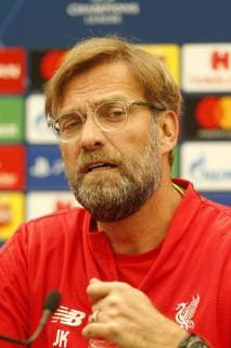 28th May 2019, Melwood Training Ground, West Derby, Liverpool, England; Liverpool FC training and press conference, PK, Pressekonferenz before their UEFA Champions League final versus Tottenham Hotspur on June 1st; Liverpool manager Jurgen Klopp speaking to the media during today s press conference at the club s Melwood training ground  ActionPlus12138922 AlanxMartin
