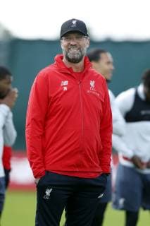 28th May 2019, Melwood Training Ground, West Derby, Liverpool, England; Liverpool FC training and press conference, PK, Pressekonferenz before their UEFA Champions League final versus Tottenham Hotspur on June 1st; Liverpool manager Jurgen Klopp oversees today s open training session at the club s Melwood training ground ahead of Saturday s Champions League Final in Madrid against Tottenham  ActionPlus12138931 AlanxMartin