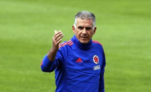 Head coach of the Colombian soccer team, the Portuguese Carlos Queiroz (C), conducts a team training in Bogota, Colombia, 28 May 2019. Queiroz will announce next Thursday its final list of 23 players for the Copa América, where it is part of Group B and will face Argentina, Paraguay and Qatar. Colombia trains for the Copa America Brazil 2019 !ACHTUNG: NUR REDAKTIONELLE NUTZUNG!  Copyright: xMauricioxDuenasxCastanedax AME7170 20190529-636946984122361812