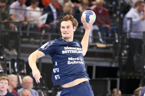 SG Flensburg-Handewitt vs Fuechse Berlin, Handball, 1.Bundesliga, 29.05.19 Aufwaermen Magnus Roed (SG Flensburg-Handewitt, 77)