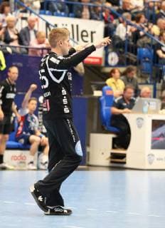 Peter Johannesson (TBV Lemgo Lippe 25) jubelt, TBV Lemgo Lippe vs THW Kiel, Handball, 1. Bundesliga, 29.05.2019, TBV Lemgo Lippe vs THW Kiel, Handball, 1. Bundesliga, 29.05.2019 Lemgo Copyright: xEibner-Pressefotox xJanxStrohdiex EP_JSK