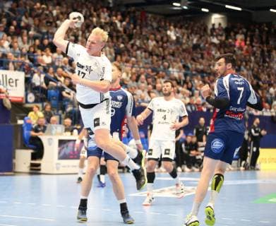 Patrick Wiencek (THW Kiel 17) frei vorm Tor, TBV Lemgo Lippe vs THW Kiel, Handball, 1. Bundesliga, 29.05.2019, TBV Lemgo Lippe vs THW Kiel, Handball, 1. Bundesliga, 29.05.2019 Lemgo Copyright: xEibner-Pressefotox xJanxStrohdiex EP_JSK