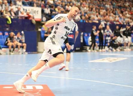 Niclas Ekberg (THW Kiel 18) jubelt nach Torerfolg, TBV Lemgo Lippe vs THW Kiel, Handball, 1. Bundesliga, 29.05.2019, TBV Lemgo Lippe vs THW Kiel, Handball, 1. Bundesliga, 29.05.2019 Lemgo Copyright: xEibner-Pressefotox xJanxStrohdiex EP_JSK