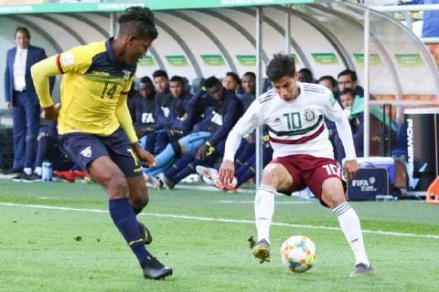 Gdynia, 29.05.2019 Pilka nozna FIFA Mistrzostwa Swiata U20 Polska 2019 Mecz Ekwador - Meksyk -- Football FIFA U-20 World Cup Poland 2019 Match Ecuador - Mexico NZ Diego LAINEZ Fot. Grzegorz Jedrzejewski 058sport.pl NEWSPIX.PL --- Newspix.pl  ekwador-meksyki_20190529_0020_JE