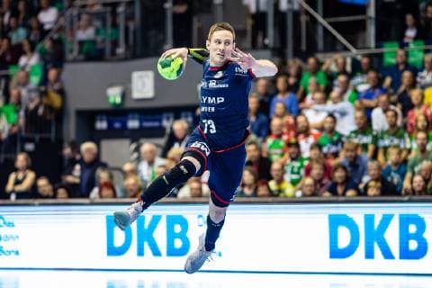 Martin Marcec 73 (SG BBM Bietigheim) waehrend der Saison 2018-2019 in der 1. Handball Bundesliga (Herren) zwischen SC Magdeburg und SG BBM Bietigheim in der GETEC Arena am 29. May 2019 in Magdeburg, Sachsen Anhalt, Deutschland