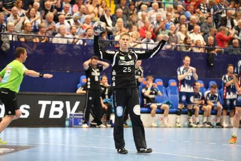 Peter Johannesson (TBV Lemgo Lippe 25) jubelt, TBV Lemgo Lippe vs THW Kiel, Handball, 1. Bundesliga, 29.05.2019, TBV Lemgo Lippe vs THW Kiel, Handball, 1. Bundesliga, 29.05.2019 Lemgo Copyright: xEibner-Pressefotox xJanxStrohdiekx EP_JSK