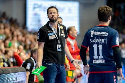 Bennet Wiegert (Trainer SC Magdeburg) unzufrieden mit einer Schiedsrichterentscheidung SC Magdeburg vs SG BBM Bietigheim SC Magdeburg vs SG BBM Bietigheim, Handball, DKB Handball Bundesliga, Saison 2018 2019, 29.05.2019 Magdeburg Copyright: xDanielxReinelt xEibner-Pressefotox EP_drt