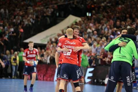 SG Flensburg-Handewitt vs Fuechse Berlin, Handball, 1.Bundesliga, 29.05.19 Jubel nach Sieg der SG Flensburg-Handewitt
