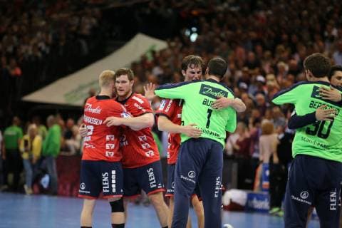 SG Flensburg-Handewitt vs Fuechse Berlin, Handball, 1.Bundesliga, 29.05.19 Jubel nach Sieg der SG Flensburg-Handewitt