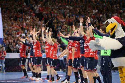 SG Flensburg-Handewitt vs Fuechse Berlin, Handball, 1.Bundesliga, 29.05.19 Jubel nach Sieg der SG Flensburg-Handewitt
