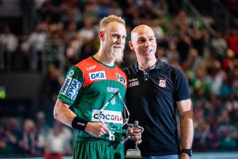 Matthias Musche 6 (SC Magdeburg) Torschütze der Saison 2018-2019 waehrend der Saison 2018-2019 in der 1. Handball Bundesliga (Herren) zwischen SC Magdeburg und SG BBM Bietigheim in der GETEC Arena am 29. May 2019 in Magdeburg, Sachsen Anhalt, Deutschland