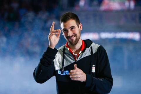 29.05.2019, xtgx, Handball DKB Bundesliga, SC Magdeburg - SG Bietigheim emspor, v.l. Verabschiedung von Carlos Molina Cosano (Magdeburg, 18) GETEC Arena