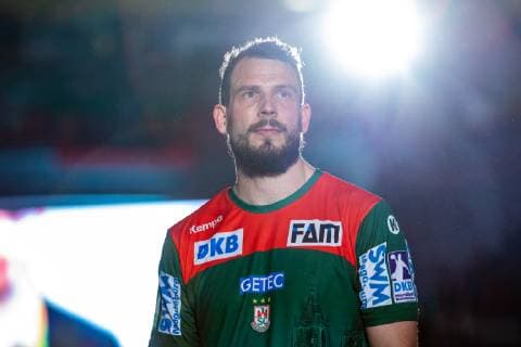 Verabschiedung von Mads Christiansen 20 (SC Magdeburg) waehrend der Saison 2018-2019 in der 1. Handball Bundesliga (Herren) zwischen SC Magdeburg und SG BBM Bietigheim in der GETEC Arena am 29. May 2019 in Magdeburg, Sachsen Anhalt, Deutschland