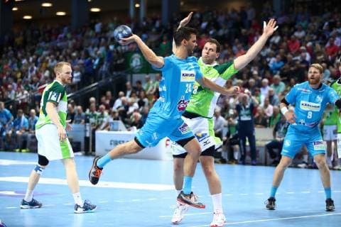 Torwurf von Lukas von Deschwanden (Stuttgart) HSG Wetzlar vs TVB Stuttgart, Handball, 1. Liga, 29.05.2019 HSG Wetzlar vs TVB Stuttgart, Handball, 1. Liga, 29.05.2019 Wetzlar Copyright: xWeissx Eibner-Pressefotox EP_rws