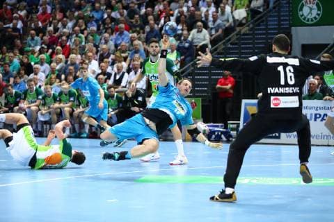 Torwurf von Simon Baumgarten (Stuttgart) HSG Wetzlar vs TVB Stuttgart, Handball, 1. Liga, 29.05.2019 HSG Wetzlar vs TVB Stuttgart, Handball, 1. Liga, 29.05.2019 Wetzlar Copyright: xWeissx Eibner-Pressefotox EP_rws